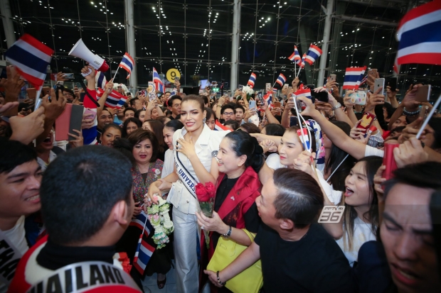 พร้อมเเล้ว! ฟ้าใส ปวีณสุดา ออกเดินทางชิงมงฯMU2019 เเฟนนางงามเเห่ส่งเพียบ