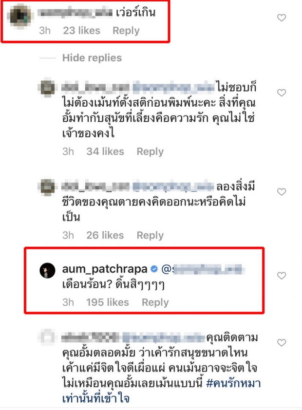 “อั้ม พัชราภา” ตอกกลับแรง! หลังเจอชาวเน็ต “เกรียนคอมเม้นท์-จัดงานศพหมาเวอร์วังเกิน”   