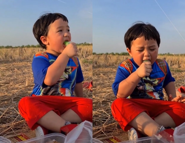 ชมพู่ พา สายฟ้า-พายุ ลุยทุ่งนาเล่นว่าวท้าลม ใช้ชีวิตติดดินเรียบง่ายสุดๆ