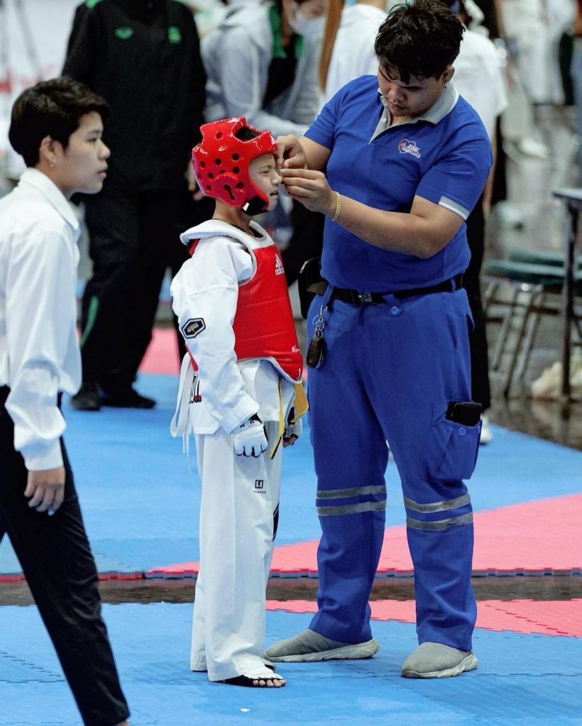 ดาราสาว ทั้งภูมิใจและใจหาย หลังดูคลิปลูกชายแข่งเทควันโด 