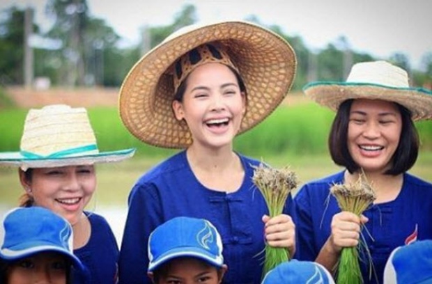 สวยลั่นทุ่งนา ญาญ่า อุรัสยา ลงทุนดำนาเกี่ยวข้าวครั้งแรกในชีวิต