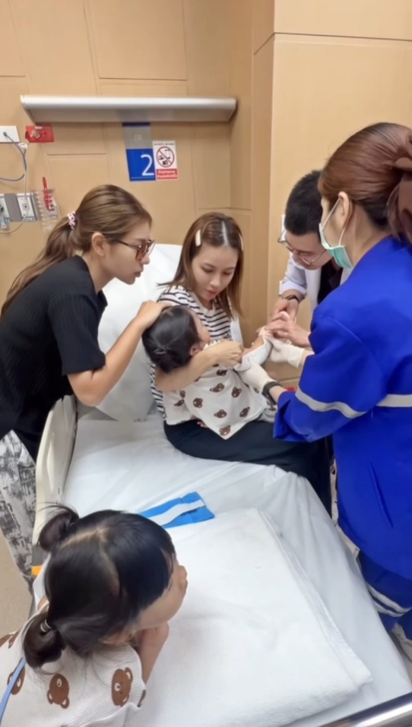 ใจหายทั้งบ้าน! เปิดคลิปวินาที ลูกสาวดาราดัง ประสบอุบัติแขนหัก
