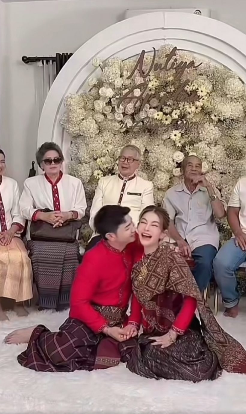 แซ่ซ้องยินดี!! สาวคนดังอุ้มท้องลูกชาย เข้าพิธีหมั้นสุดอบอุ่น