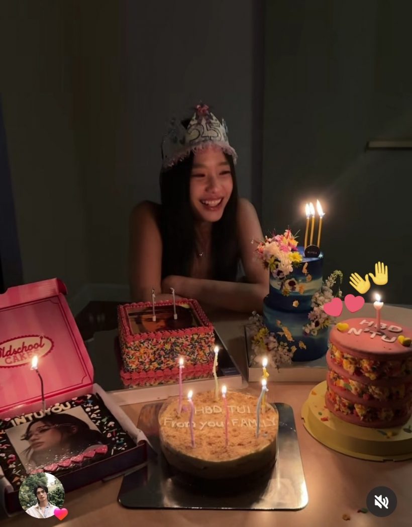 ขาจิ้นฟินเวอร์...วิน เมธวิน ส่งเค้กและคำอวยพรให้นางเอกคนดัง