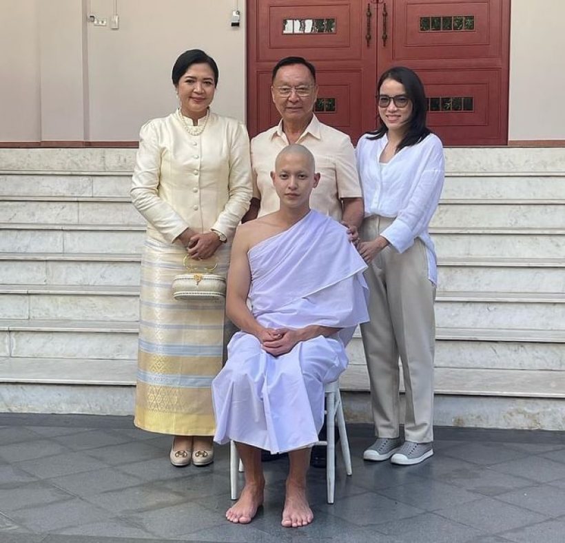 เปิดภาพ พระเจมส์ โกนหัวห่มผ้าเหลืองได้ฉายาทางธรรม“อายุวฑฺฒโก”