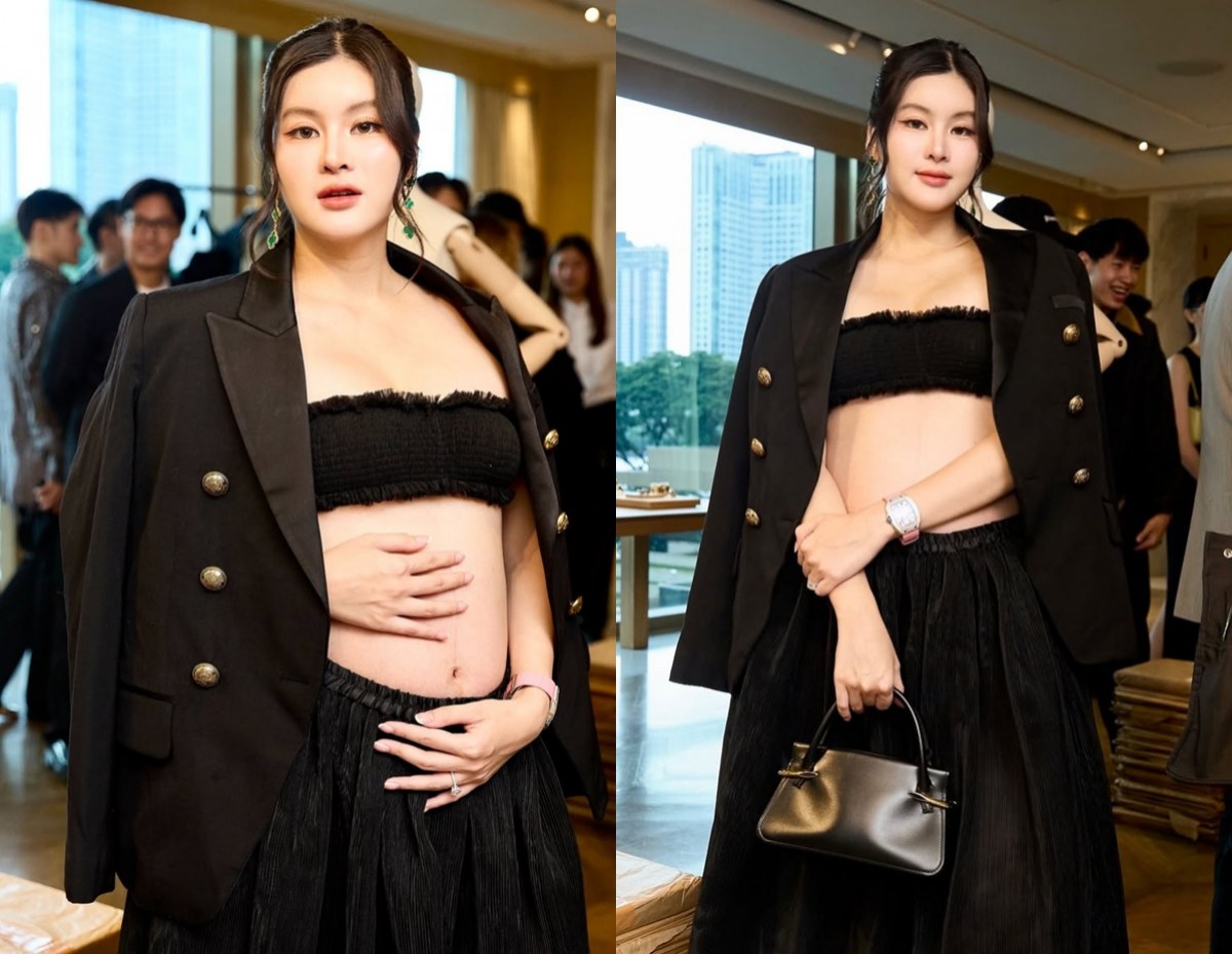 ออน สมฤทัย อุ้มท้องใหญ่ยังสวยออร่า จนคนมองทั้งงาน