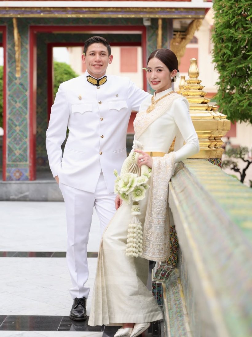 ส่องดีเทลชุดไทย มายด์ ลภัสลัล สวมใส่เข้ารับน้ำสังข์พระราชทาน