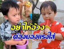 เอ็นดู! น้องพายุ กับสายตาพิฆาต ใครจะกล้ามีเรื่องกับอ้วงก็เข้ามา