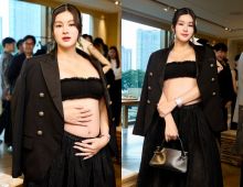 ออน สมฤทัย อุ้มท้องใหญ่ยังสวยออร่า จนคนมองทั้งงาน