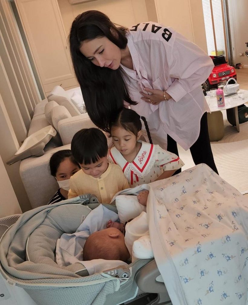 ศรีริต้ายกครอบครัวรับขวัญลูกชายแหวนแหวน พี่กวิณท์ซ้อมเลี้ยงน้องแล้ว