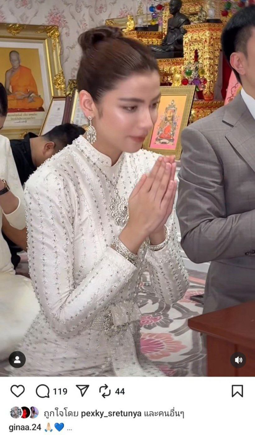 ยังไง?ดาราสาว แต่งชุดไทย ควงแขนแฟนทำบุญ คนแห่ถามแต่งงาน?