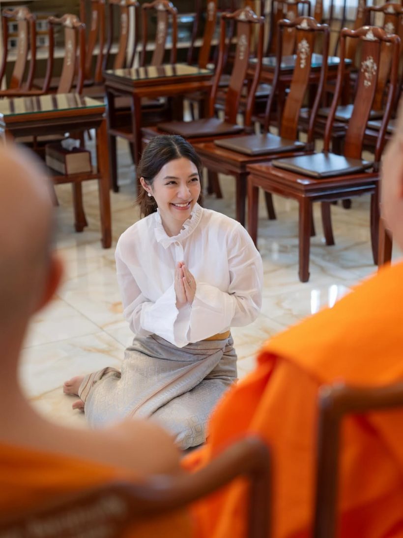 ส่องลุค มิว นิษฐา ใส่ไปทำบุญวันเกิด สมเป็นสะใภ้หมื่นล้าน
