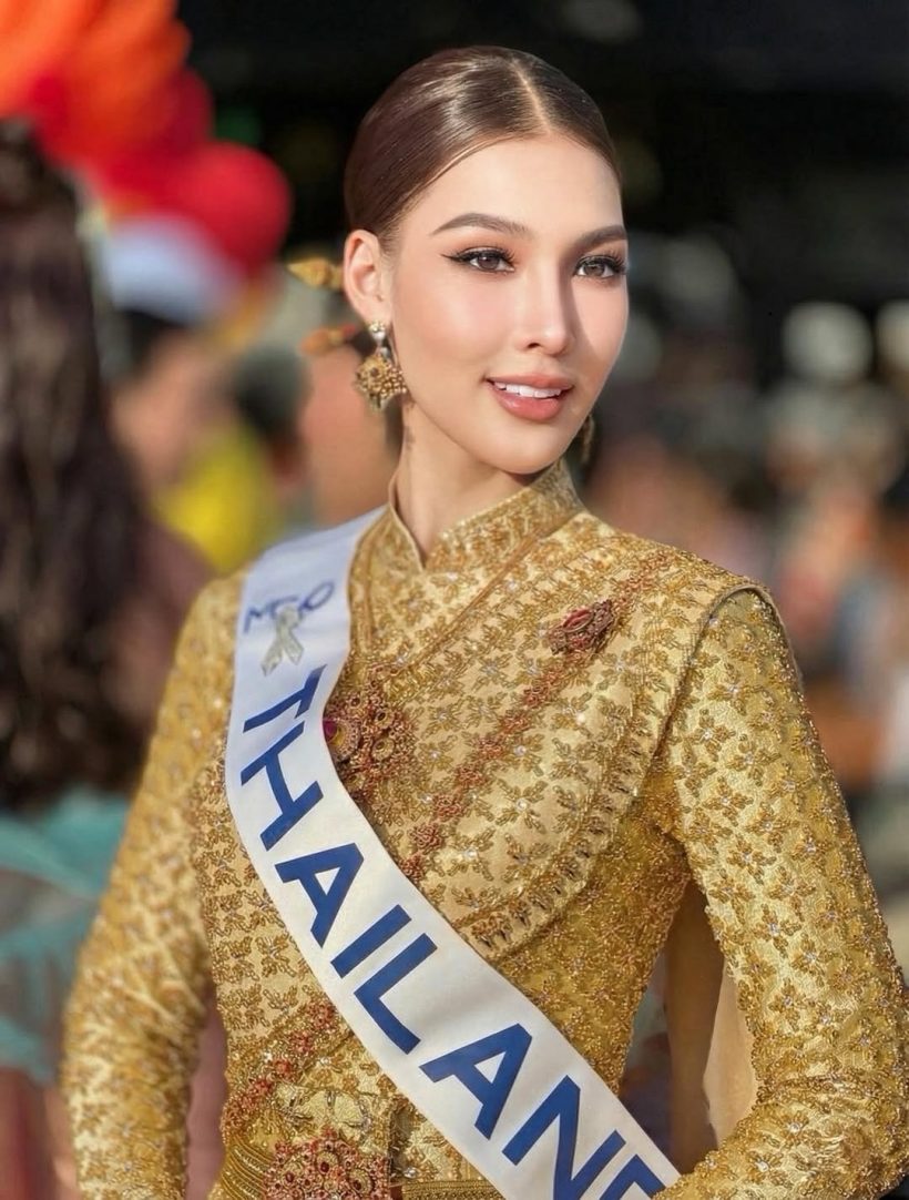 ส่องปฏิกิริยา นางงามเขมรเบ้ปากอย่างเเรก หลังเห็นหมูเเฮมใส่ชุดไทย