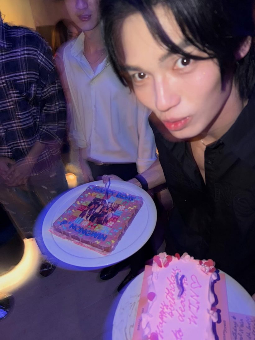 โซเชียลแตก! วินเมธวิน ยิ้มแก้มปริ นางเอกดัง หอบเค้กเบิร์ดเดย์ถึงที่