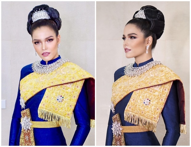 งามอย่างไทย! ฟ้าใส ปวีณสุดา สวมชุดไทยสมัยรัตนโกสินทร์ ต้อนรับผู้นำอาเซียน 