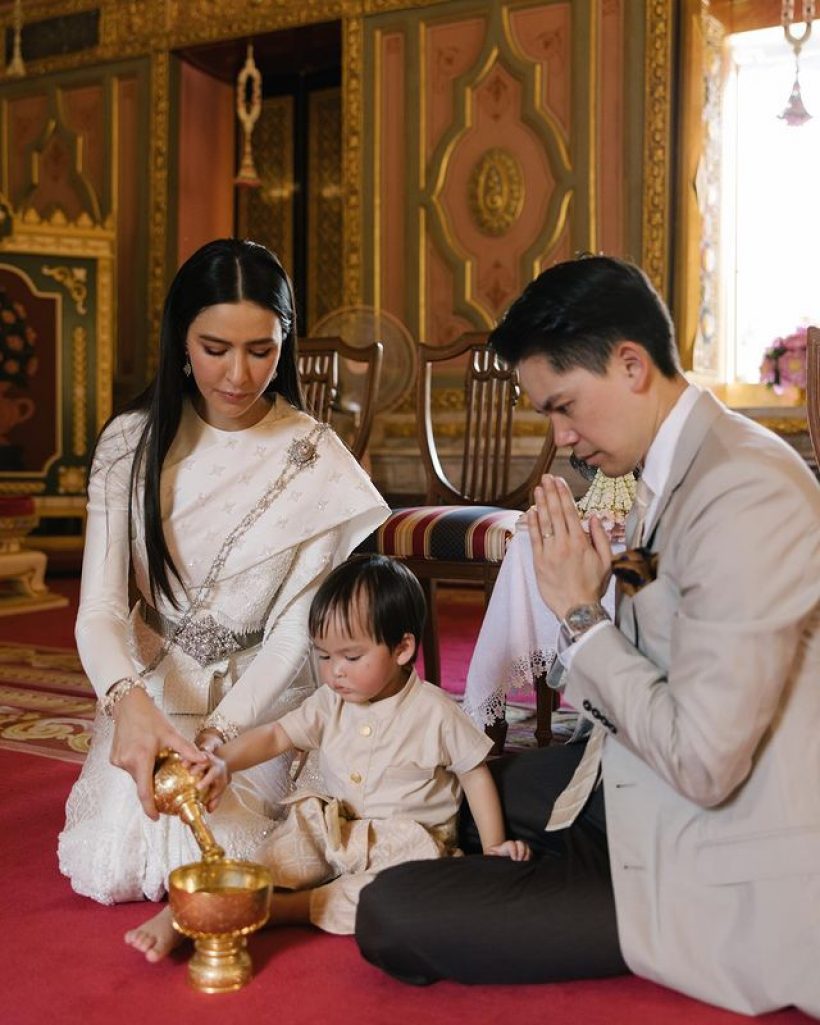 ศรีริต้างามเฉิดฉายในชุดไทย ยกครอบครัวทำบุญวันเกิดสุดอบอุ่น