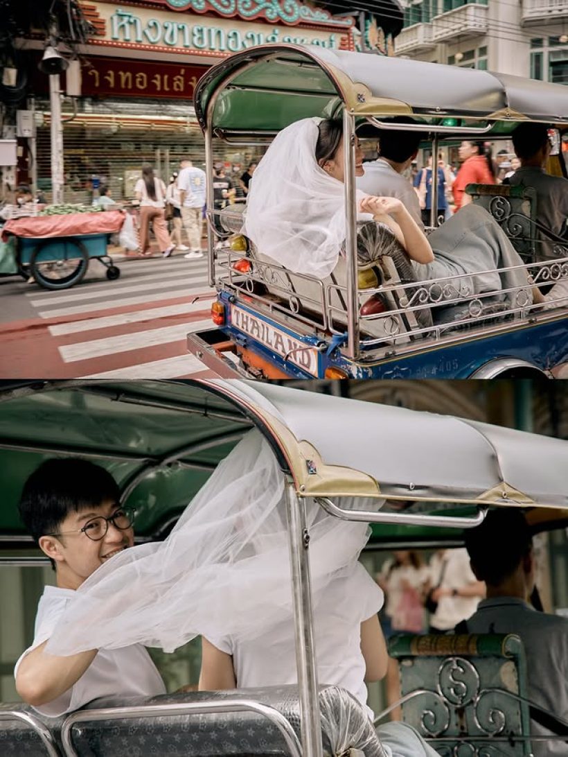ส่อง นางเอกดังควงลูกชายเนวิน ถ่ายพรีเวดดิ้งหวานฉ่ำ!
