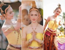 งามสง่าตรึงใจ เปิดภาพ เเต้ว ณฐพร ใส่ชุดไทยรำบวงสรวงพญาศรีสัตตนาคราช 