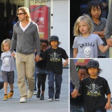 Brad Pitt พาลูกๆ4คนไปดูหนัง 