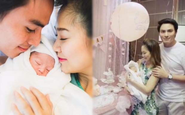 ประมวลภาพความอบอุ่น คุณพ่อนาวินต้าร์ ต้อนรับลูกสาว “น้องลูก้า” (มีคลิป)