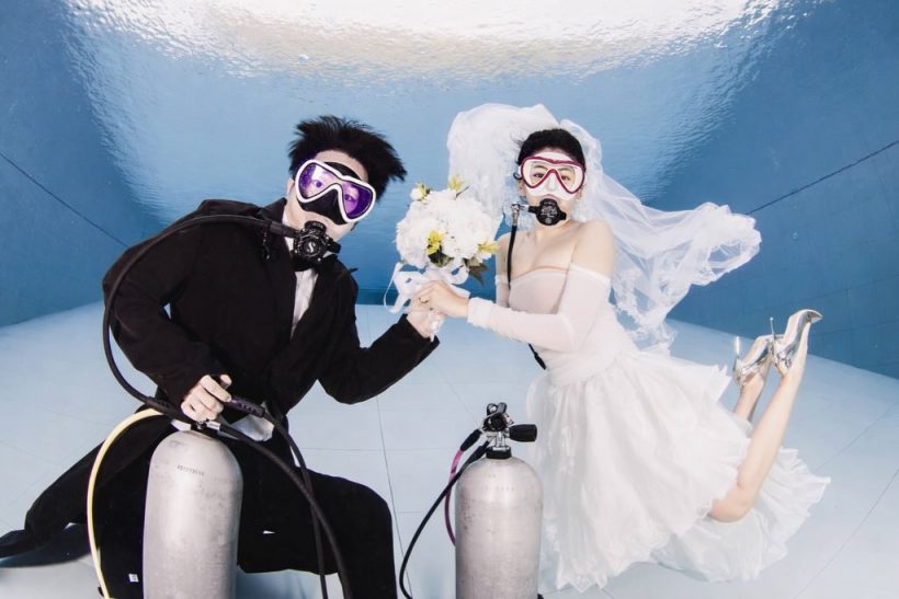 นางเอกวิกหมอชิตอวดพรีเวดดิ้งใต้น้ำ คบ8เดือนพร้อมแต่งแล้ว