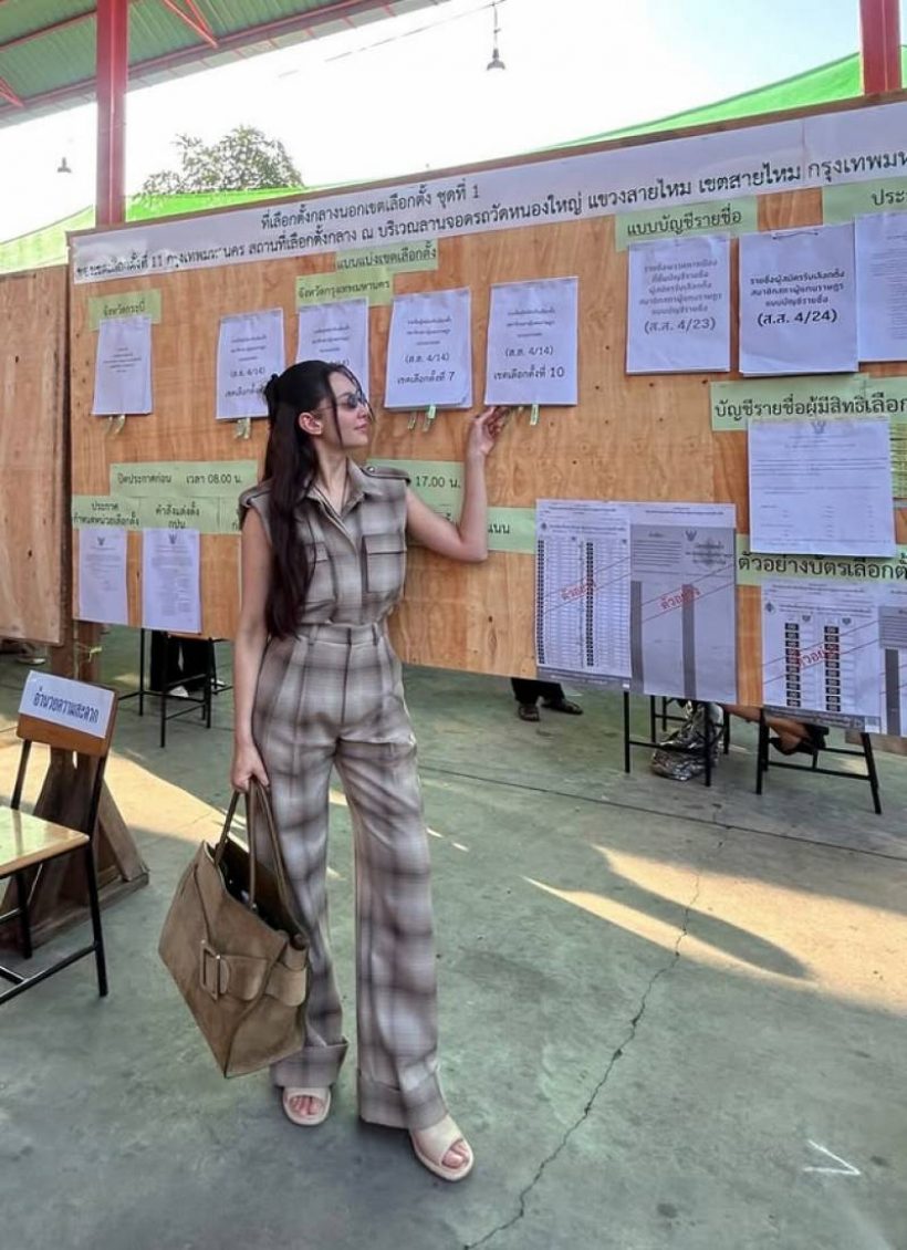 เบลล่า ราณี บุกคูหา สวยออร่าทะลุหน่วยเลือกตั้ง