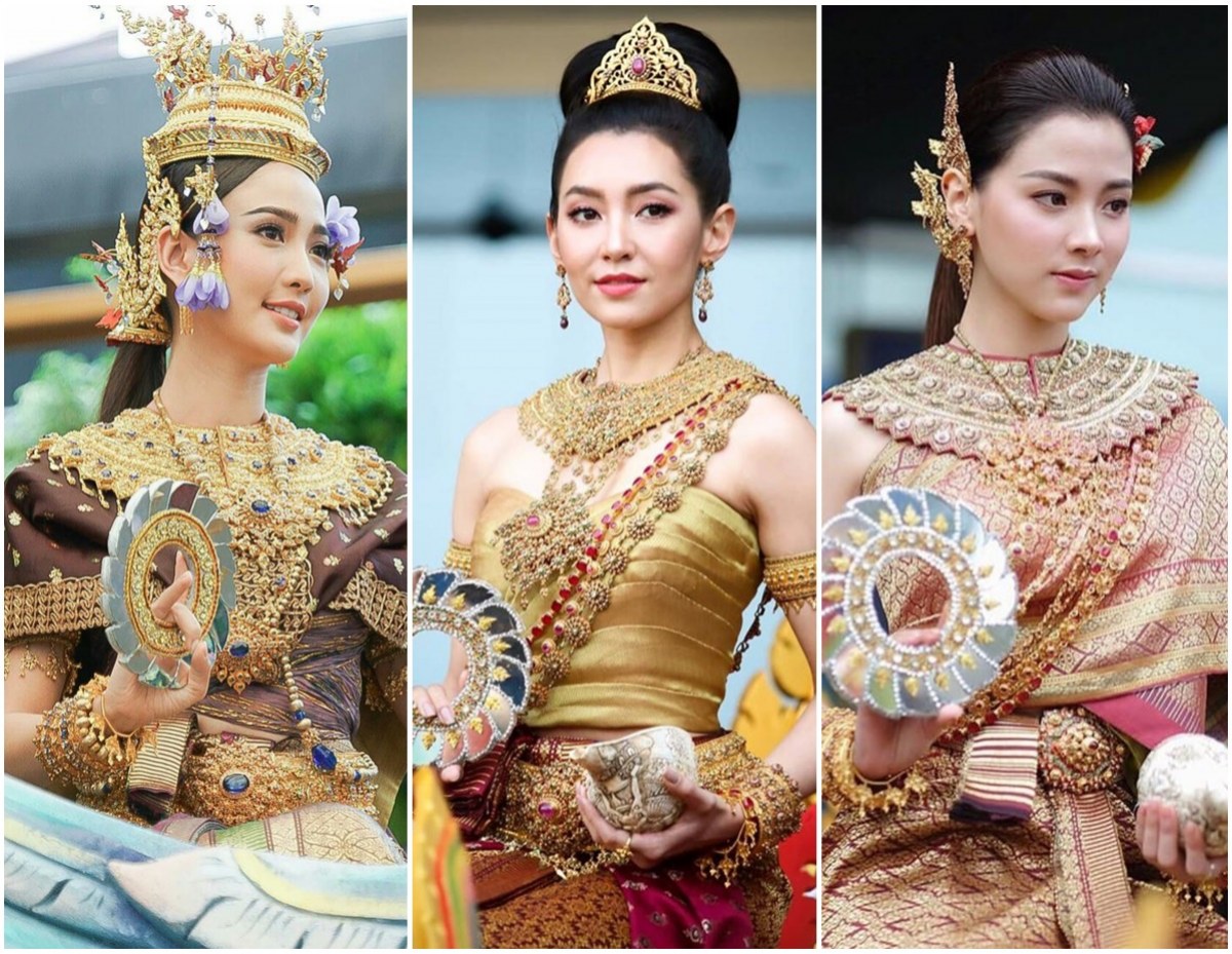 งามดั่งนางในวรรณคดี ส่องซุปตาร์เเถวหน้าเมืองไทย เเปลงโฉมเป็นนางสงกรานต์