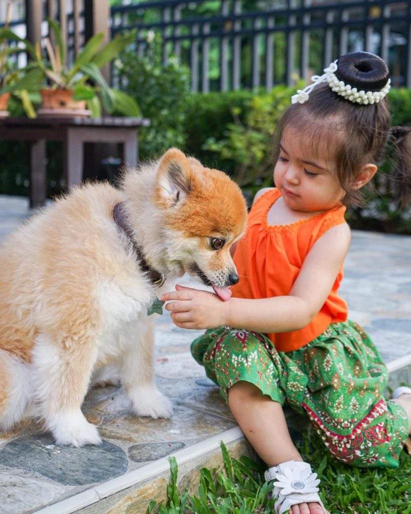 น่าร๊ากก!น้องวาเลนติน่า ลูกสาว เอสกันตพงศ์ แต่งชุดไทยวันสงกรานต์