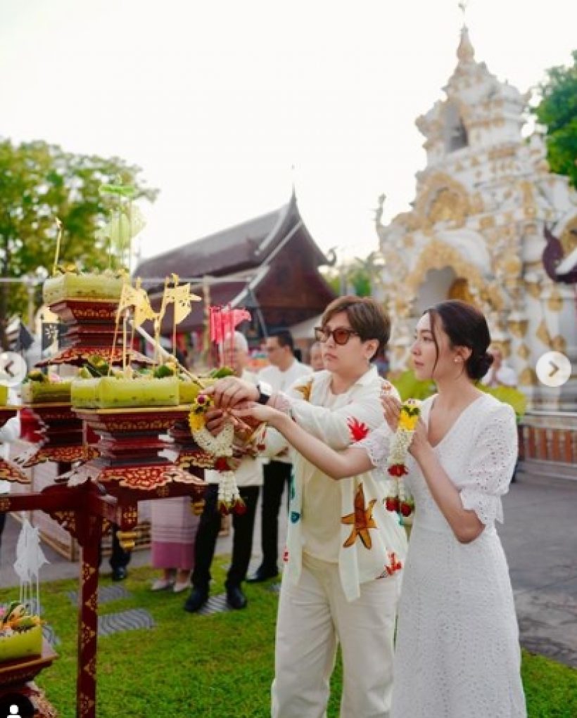 งามอย่างไทย เบลล่า ราณี เป็นเจ้าภาพบวงสรวงประเพณีใส่ขันดอกบูชา