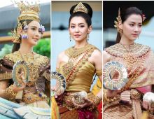 งามดั่งนางในวรรณคดี ส่องซุปตาร์เเถวหน้าเมืองไทย เเปลงโฉมเป็นนางสงกรานต์