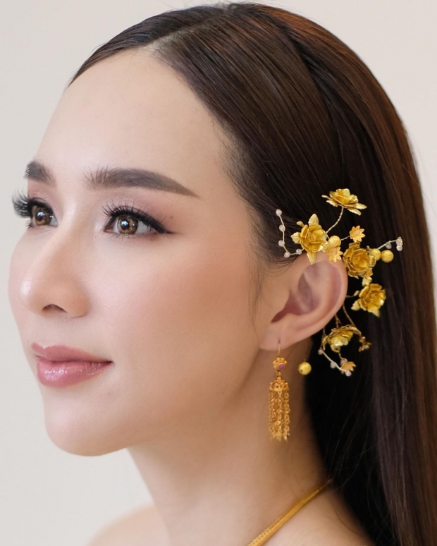 มิ้น ณัฐวรา พักความแซ่บ สวมสไบใส่ชุดไทย สวยสง่าออร่าจับ