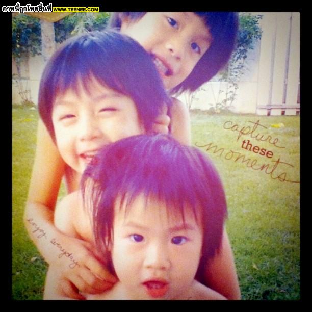 "ครอบครัวฮาเฮ "เจ - ปิ่น" กับลูก ๆ วัยซน!!