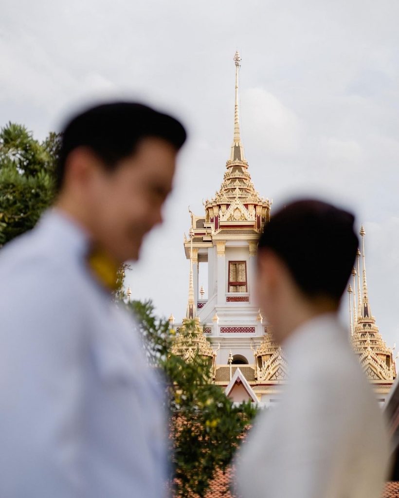 ประมวลภาพ ฌอห์ณ ควงเพชรเข้าพิธีรับพระราชทานน้ำสังข์ สวยหล่อดูเหมาะสม