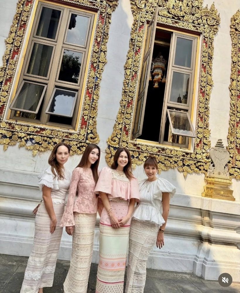 บุญหนุนนำความสวย! แก๊งนางฟ้าแท็กทีมเข้าวัด ออร่ากระจาย