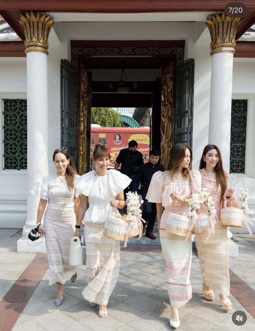 บุญหนุนนำความสวย! แก๊งนางฟ้าแท็กทีมเข้าวัด ออร่ากระจาย