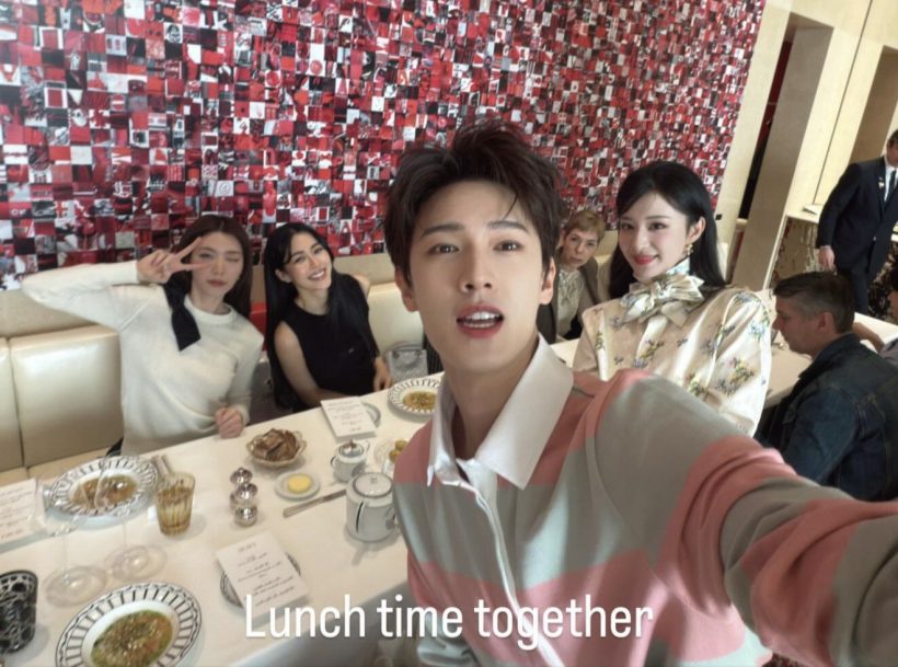 เปิดภาพเซลฟี่มื้ออาหารที่ปารีส เมื่อ 4ตัวท็อปไทยจีน มาเจอกัน