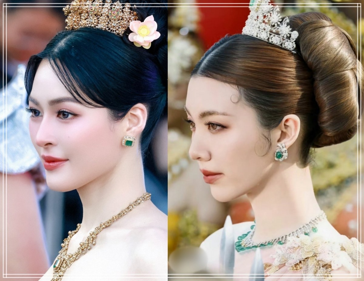 นางในวรรณคดี! ส่องลุคชุดไทย หลิงออม สวยแพงออร่ากระจาย