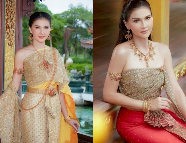 ปังมาก แอน สิเรียม  สวยเกินต้านในชุดไทย แทบลืมอายุไปเลย