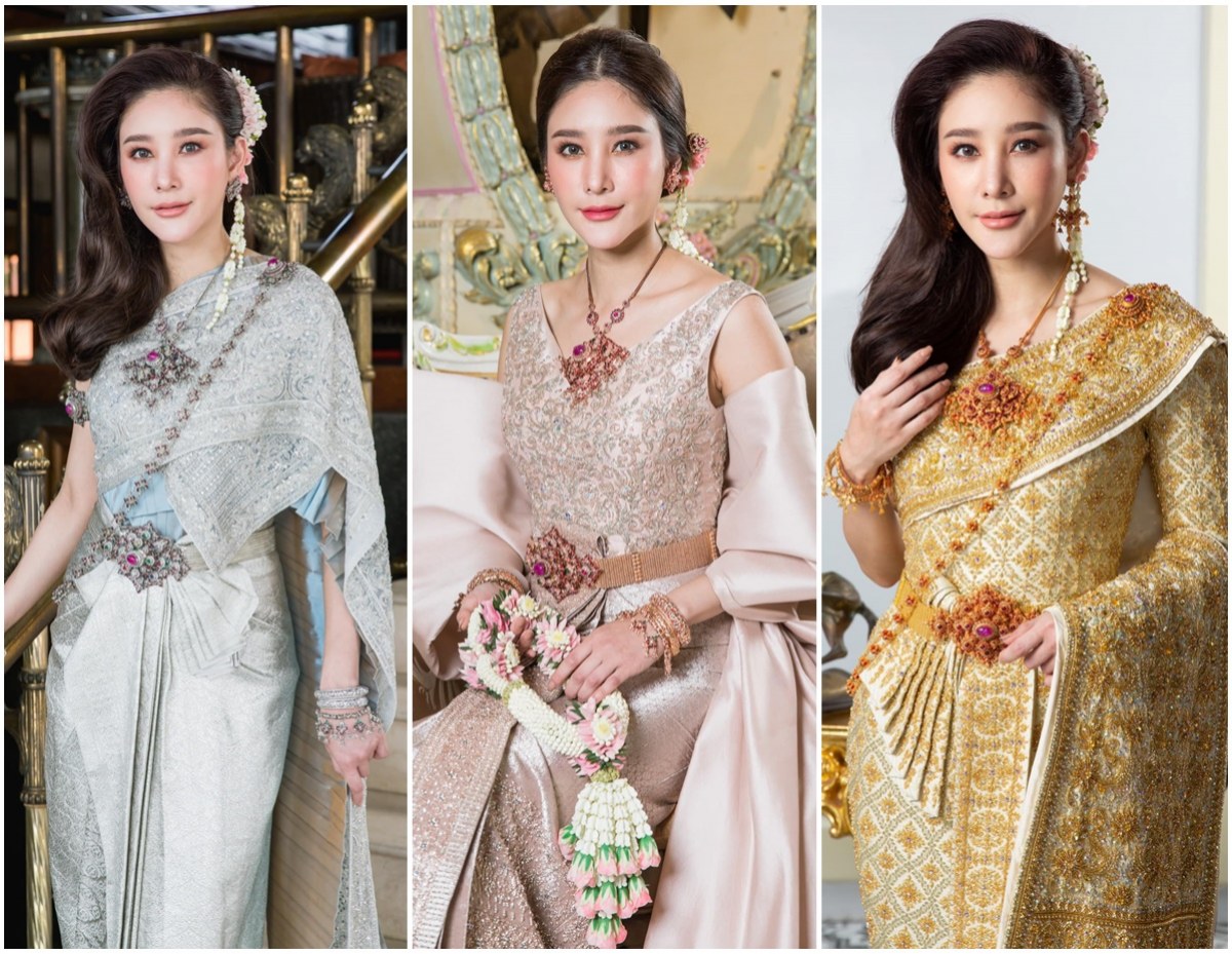 สง่างาม! เพจดังเผยภาพ เเตงโม นิดา  สวมใส่ชุดไทยดูหรูหรามาก