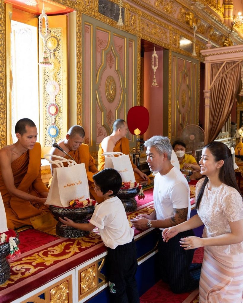 เปิดบรรยากาศทำบุญวันเกิด ทายาทพันล้าน เอ็นดูพาลูกโป่งเข้าวัด