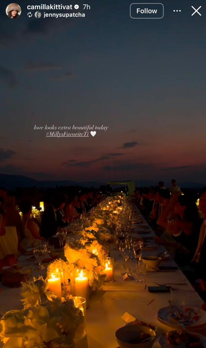 บรรยากาศฉลองแต่งงาน มิลลี่-ระฟ้า ลูกอากู๋ หวานฟุ้งโรแมนติกสุดๆ