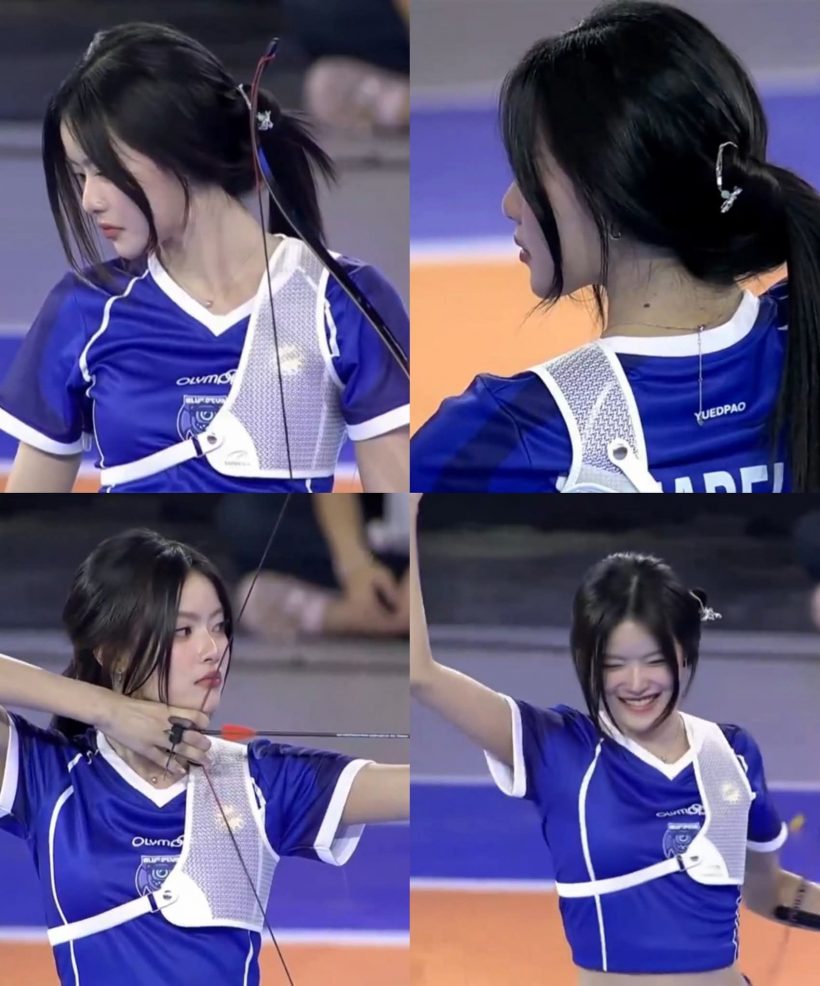 ช็อตหยุดโลก! มาเบลสอดสร้อยมาลา ยิงธนูจนเป็นไวรัล