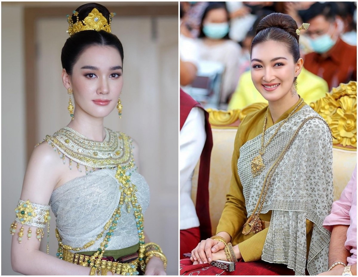 สวยทรงพลัง! รวมภาพ เเพนเค้ก-เดียร์น่า งามสง่ารำบวงสรวงพญานาค