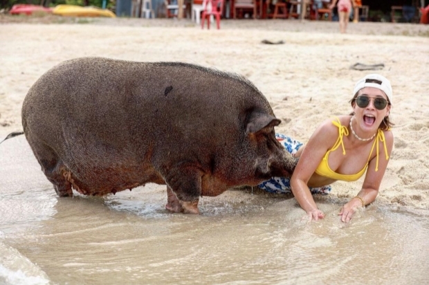 เเซ่บให้เด็กดู เอมี่ จัดให้ ท่าพายเรือพายัค เห็นเเล้วเสียวเลย