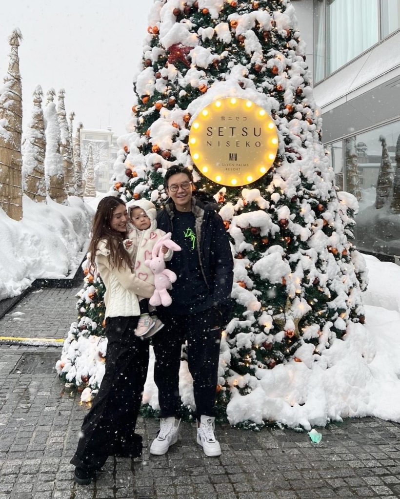ครอบครัวอบอุ่น! นางเอกดังควงสามีพันล้าน-ลูกสาว เที่ยวไกลท้าหิมะถึงญี่ปุ่น