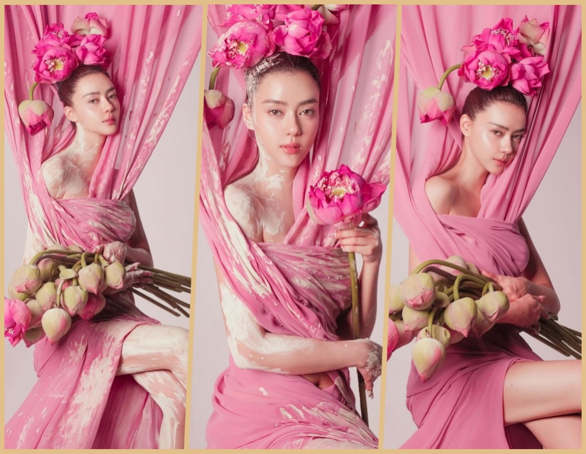 อแมนด้ากลับมาทวงบัลลังก์! สวมชุดไทยฉลองสงกรานต์