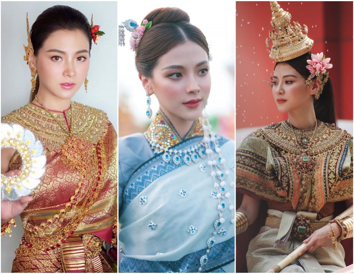 รวมภาพ ใบเฟิร์น สวยออร่าในชุดไทย เป็นนางสงกรานต์-นางรำ เป็นทุกอย่างเเล้ว